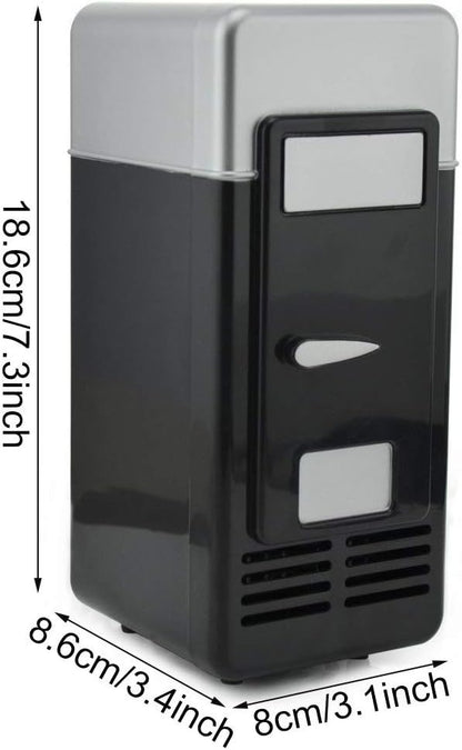 ThreeH New Mini Red USB Fridge Cooler Beverage Drink Cans Cooler/Warmer Refrigerator for Laptop PC Computer Red H-UF05Red