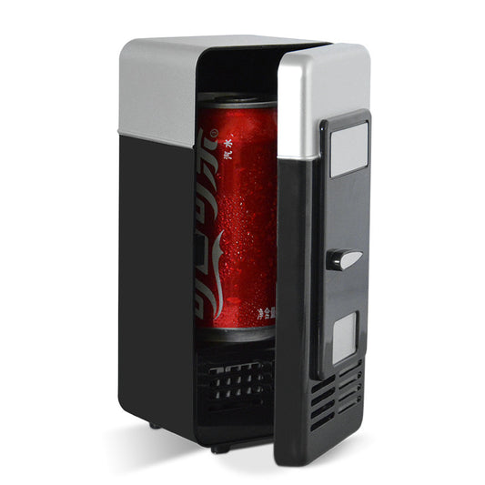 ThreeH New Mini Red USB Fridge Cooler Beverage Drink Cans Cooler/Warmer Refrigerator for Laptop PC Computer Red H-UF05Red