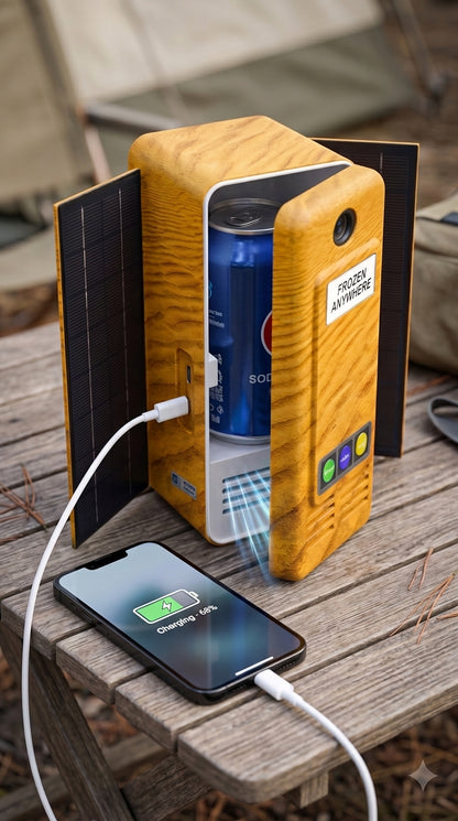 SOLAR-POWERED HIKER MINI FRIDGE & WARMER (Now Join Wait List On Kickstarter Get 40% OFF Only $99)